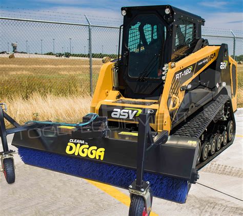 bucket broom skid steer|power brooms for skid steers.